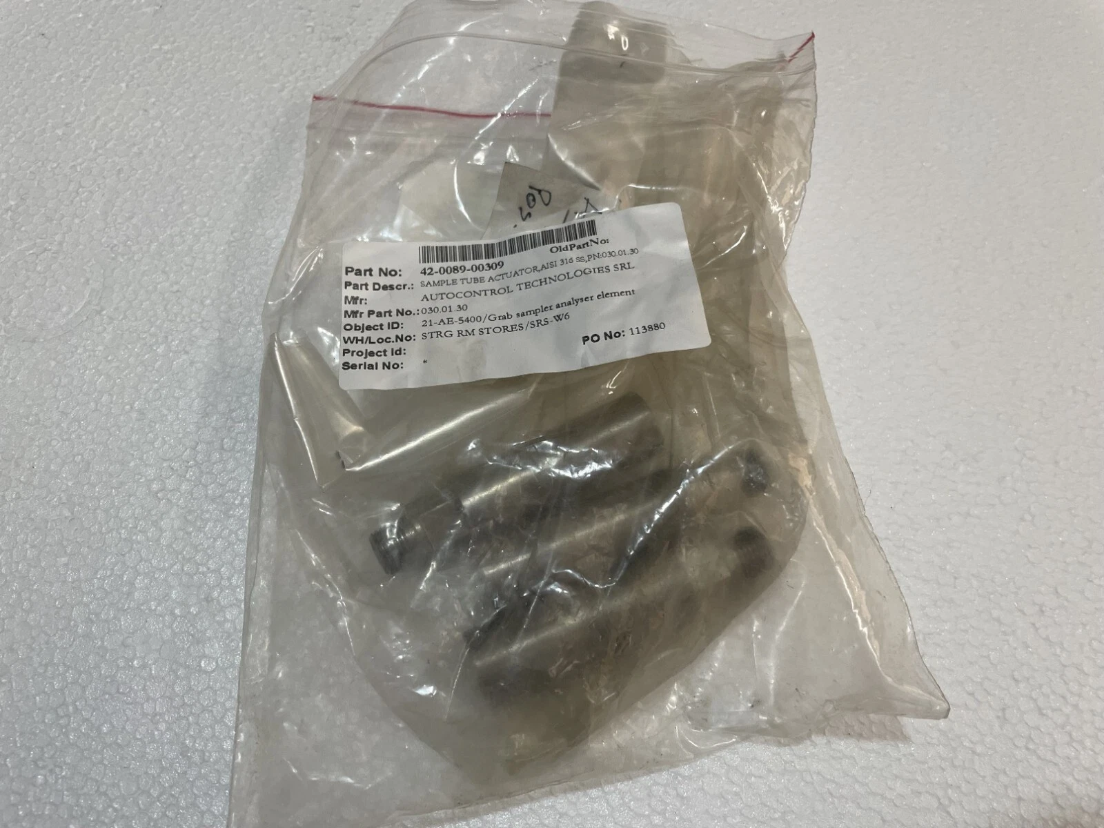 AutoControl Technologies Grab Spare Capture Tube Actuator PN 030.01.30 Lot of 03